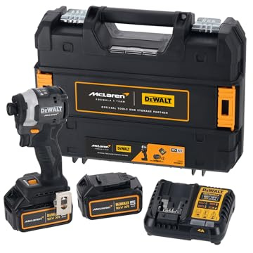 Dewalt DCF85MP2T McLaren F1 XR Brushless 1/4in Impact Driver 18V 2 x 5.0Ah Li-ion. with a 3 Mode Switch for Enhanced Control