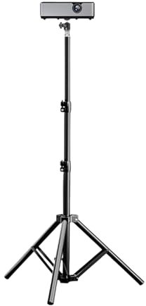 NOLOWY Soporte de trípode de aluminio ajustable para proyector cámara web e iluminación de estudio con rotación de 360 grados