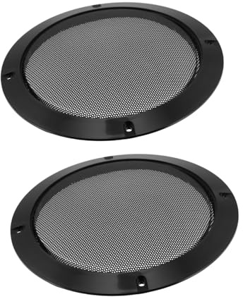 LIGIGWASH 2 pezzi Rete Protettiva per Subwoofer in Ferro Nero di Sostituzione per Altoparlanti Audio e Audio Auto Rete Decorativa Antipolvere con Struttura Densa e Resistente