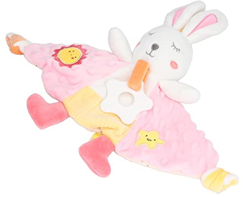 Fdit Muñecos para la Dentición de Animales Bebés, Juguete Suave y Reconfortante para Calmar y Dormir a Bebés Recién Nacidos, Material de Pana Terciopelo (Conejo)