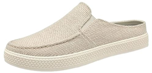 Träskor & sandaletter för män, tygskor män sommar fritidsskor slip-on segelskor platta kanvasskor Slingback Loafers bekväma arbetsskor andningsbara promenadskor