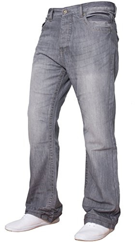 APT Män basic blå passform tossor brett ben utsvängda arbete lediga jeans plus storlekar finns i 3 färger
