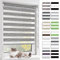 BelleMax Doppelrollo Klemmfix ohne Bohren & mit Bohren, 40x150cm(BxH), Marmor Grau, Duo Rollo, Sonnenschutz lichtdurchlässig Blickdicht, Klemmrollo Fensterrollo, Rollos für Fenster und Tür