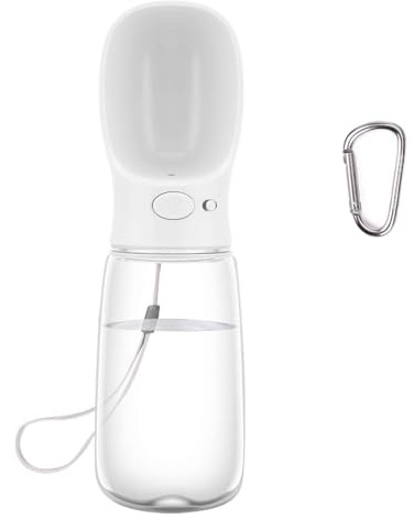 COTOP Dog Water Bottles For Walking, Portable Dog Drinking Bottle, 550ml | Leak-Proof Puppy Travel Water Bottle Dispenser & Feeder For Hiking, Camping, Outdoor Doggy Drinking Gift, White