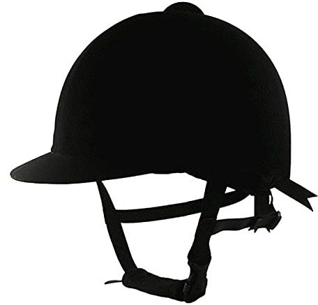 TentHome Comfy Horse Riding Hat Velvet Equestrian Helmets for Child Kids Toddler Boys Girls (55cm, Black)