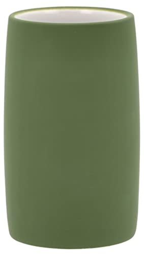 Södahl Mono Zahnputzbecher, Zahnbürstenhalter, Zahnbürstenbecher, Durchm. 6,5 cm, Höhe 11 cm, Olive (Grün)
