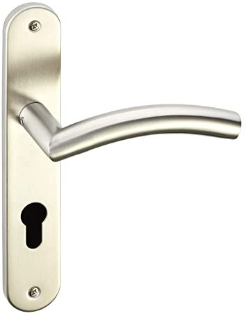 1 Juego de manillería EMIL de perfil cepillado (PZ) Manillas en placa larga par de manillería con material de fijación de Sotech