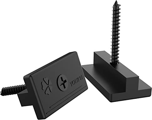 YOUTU® 100 Stück WPC Clips, Versteckte Befestigung mit T-Clip mit Schrauben, versteckte Befestigung mit Edelstahlschrauben, 6 mm Terrassenclips Kunststoff für WPC/BPC Dielen. (100 Stück WPC Clips)