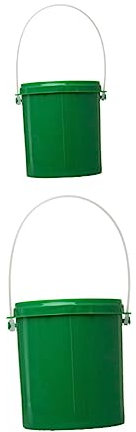 Happyyami Angelköder Eimer Satz Aus Kunststoff Mit Belüftungslöchern Zwei Größen Tragbarer Köderbehälter Für Frische Regenwürmer Angelzubehör Für Süßwasserangeln