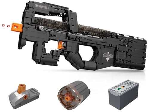 Sosuy P90 Kit de Fusil Francotirador, Pistola Armas Modelo Realista Disparable DIY 1668 Piezas para Adultos y Adolescentes 8+, Colección Militar para Aficionados, Regalo para Hombres y Niños​