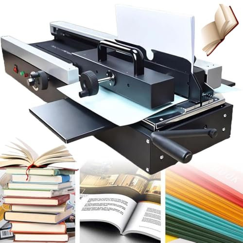 Elektrische Heißschmelzbindemaschine, A4-Thermobindegerät mit 40 mm maximaler Bindestärke, ca. 200 BücherStunde, A4-Buchkantbindeset, 1-minütiges Schnellbinden für Papierbücher, Alben, Notizbücher