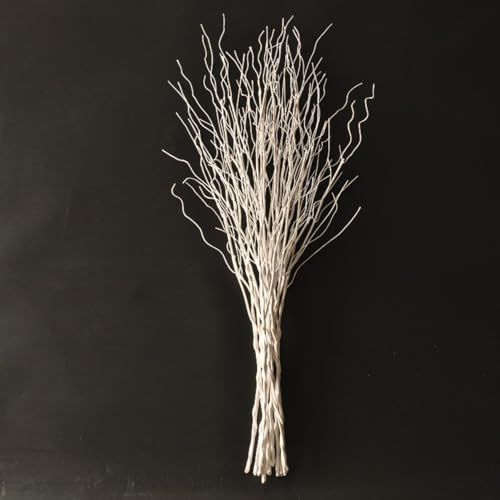 Rami di salice ricci artificiali realistici decorativi, ramoscelli secchi da 76 cm, bastoncini flessibili in plastica finti viti per piante verdi fai da te, piante artificiali per l'artigianato per