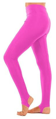 Leggings de estribo para niñas, pantalones elásticos suaves y cómodos, casuales, 3-13, fiesta de moda, rosa neón, 9-10 años