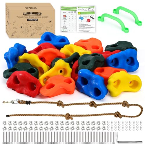 Trymaker Klettergriffe Kinder, 20 Stück Kletterwandgriffe (Kleine Größe)