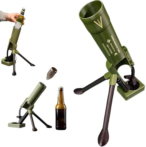 AQAZX Cerveza Mortero Abrebotellas, Divertido Lanzador de Tapones, Expulsión Automática, Para Cerveza & Refrescos, Para Bar Casero & Reuniones Sociales