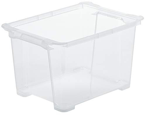 Rotho Evo Easy Aufbewahrungsbox 15l, lebensmittelechter Kunststoff (PP) BPA-frei, transparent, 15l (38.7 x 27.9 x 22.8 cm)