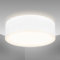 B.K.Licht - Deckenlampe mit Lampenschirm aus Stoff, E27 Fassung, max. 40 Watt, Deckenleuchte, Lampe, Wohnzimmerlampe, Schlafzimmerlampe, Küchenlampe, Deckenbeleuchtung, 30x10 cm, Weiß