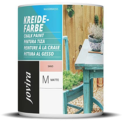 JOVIRA PINTURAS Chalk Paint 750 ml | Pittura al Gesso, Matte all' Aqua, Rinnova il tuo arredamento con creatività. (750 millilitres, Sabbia) F-31
