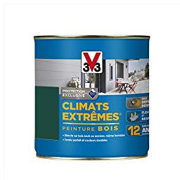 Peinture bois satin climat extrême 0,5L (vert basque) - Ton : Vert basque