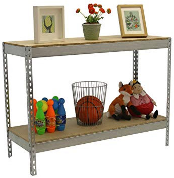 Simonrack - Étagère métallique 2 niveaux - 900 x 1500 x 750 mm - KIT SIMONFORTE - CHIPBOARD - Galvanisé - Bois