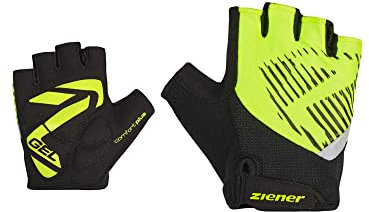 Ziener Kinder Cull Fahrrad-/Mountainbike-/Radsport-Handschuhe | Kurzfinger - atmungsaktiv/dämpfend, Poison Yellow, XL