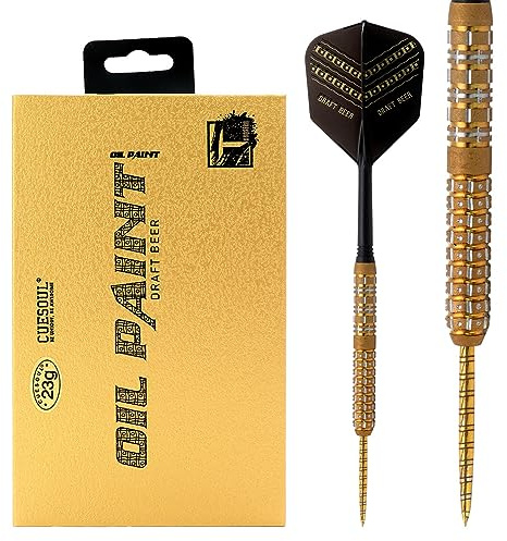 CUESOUL Draft Beer 23g Punta in Acciaio 90% tungsteno dardi Set con Pittura ad Olio finito e unificante ROST voli