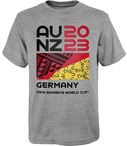 FIFA Officiell 2023 T-shirt för dam - fotbolls-VM - Tyskland, grå, M blandad, Färg: grå, M