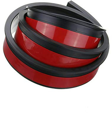 KIMISS Rivestimento per Passaruota per Auto, 2 Pezzi 1,5 M Protezione per Passaruota per Auto in Gomma Universale Strisce Anticollisione Modanature Rivestimento per Parafango (Nero)