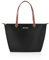 BOJLY Handtasche Damen, Große Damen Nylon Umhängetaschen, wasserdichte Shopper Umhängetasche, Faltbare Handtasche für Freizeit Reisen Büro Schule Shopping Stickerei Schwarz