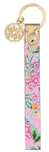 Lilly Pulitzer Leatherette Wristlet Keychain Strap, Via Amore Spritzer