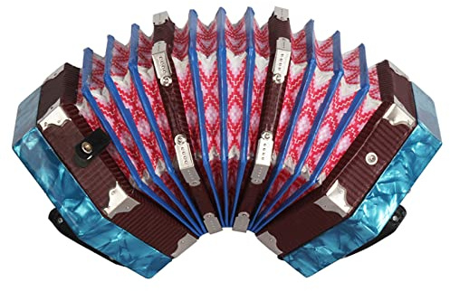 YIWENG Concertina dragspel 20-knappars 40-vass anglo-stil med bärväska, 40-vass