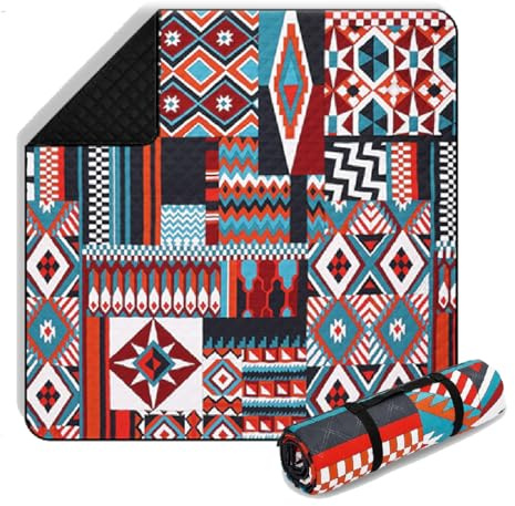 Heikoeco® Picknickdecke Wasserdicht 200X200, XXL Extra Groß Outdoor Gepolstert, Tragbar & Waschbar Picknickdecke Isoliert, Stranddecke, Strandmatte, Picnic Blanket für Camping, Park, Strand
