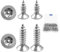 180 viti per calcestruzzo, viti Torx universali in acciaio inox da 40 mm, colore argento, 4 x 12 mm, viti autofilettanti per calcestruzzo, 4 x 16 mm, con scatola trasparente, per porte, finestre e