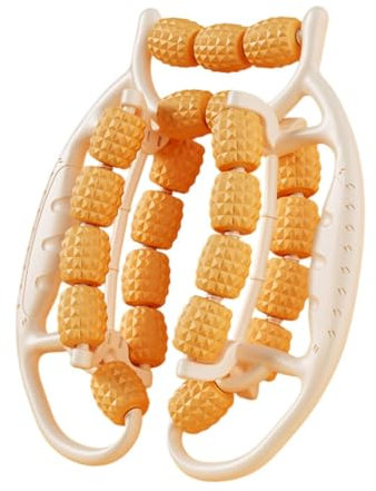 FashionCha Rodillo de Piernas con 23 Puntos para Masaje Profundo en Gimnasio, Naranja