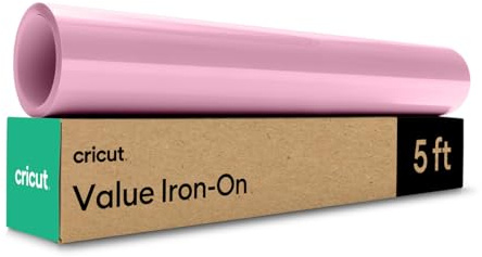 Cricut HTV Heat Transfer Vinyl | 1.5 m | Pink | Iron-On HTV Vinyl for Fabric, Perfect for Custom T-Shirts & DIY Clothing