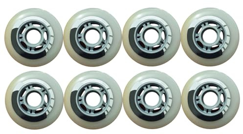 JCCHT Lot de 8 Roues de Roller en Ligne 78 mm 80 A pour Patins à roulettes d'intérieur et d'extérieur. Accessoire de Remplacement.,78mm,A