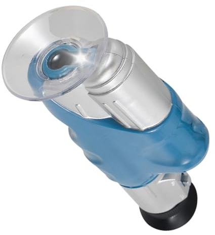 Mikinona Microscope de Poche LED Portable pour Garçon Fille Scientifique Manuel pour Observation Extérieur et Laboratoire Loupe avec Éclairage pour Garçons et Filles