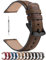 Fullmosa 22mm Uhrenarmband Kompatibel mit Samsung Gear S3 Classic/Frontier/Galaxy 46mm, Garmin Venu 3/2,Dunkelbraun+Rauchgraue Hardware