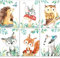 LALELU-Prints Bilder Kinderzimmer Poster Babyzimmer Deko Mädchen Jungen Kinderbilder Set Kinderzimmerbilder (Waldtiere B 6er Set)