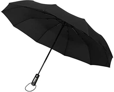Sharplace Women Mens Automatics Umbrellas Folding Umbrella fit for Backpack, Black
