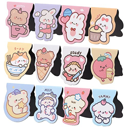 Magnetic Bookmarks 12Pcs Magnet Bookmark Clips for Kids Women