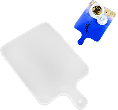 Bandeja de Resina, Molde de Silicona Suave Reutilizable para Manualidades 33.2 x 21 cm, para Decoración de Mesa y Proyectos DIY, Moldes de Fundición de Resina Epoxi