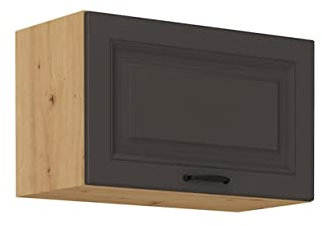 Hängeschrank 60 cm Stilo Grau + Eiche Artisan Küchenzeile Küchenblock Küche