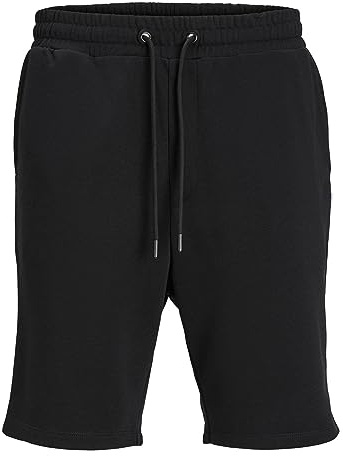 JACK & JONES Short en Molleton Bermuda Coupe Confortable Court avec Poches latérales, Couleurs:Noir, Taille:M