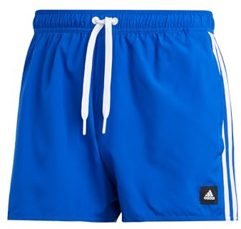 adidas 3-Stripes CLX Very-Short-Length Swim Shorts Bañador bóxer, Hombre, Multicolor (Royal Blue/White), S