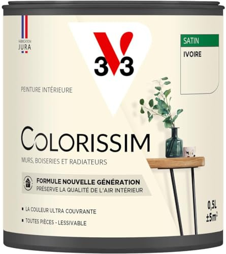 V33 Peinture multi-supports Colorissim® Ivoire satin 0,5L