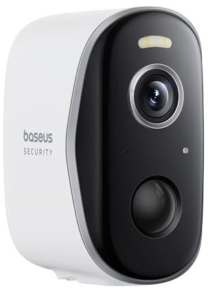 Baseus Security N1 Überwachungskamera Aussen WLAN, Erfordert H1 HomeStation, 210Tage, 2K HD, 145 Grad, IP67, Nachtsicht, Kamera Überwachung Kabellos Akku Ohne Monatliche Gebühren