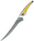 SANMUZUO Couteau à Filet 18 CM en Acier Damas Japonais VG-10 - à Poisson et Désosser Ultra Tranchant - Manche Pleine Soie en Résine Jaune - Série LA-S9
