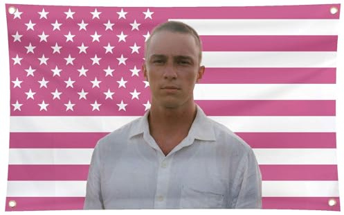 Bandiera americana rosa, Drew Starkey Rafe Cameron, divertente poster arazzo decorazione per la casa