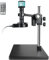 RUZIZAO Microscopio Digitale, 4K HDMI Type-C Industriale Microscopio Video con Fotocamera Obiettivo Zoom 150X, Luce Anulare a LED, Grande Base Stabile Microscopio Saldatura per Elettronico Riparazioni